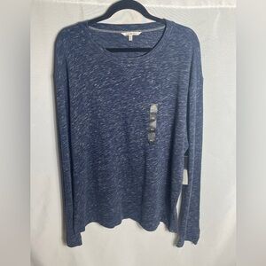 Calvin Klein Jeans Women’s XXL Blue Heather Long Sleeve Knit Top NWT